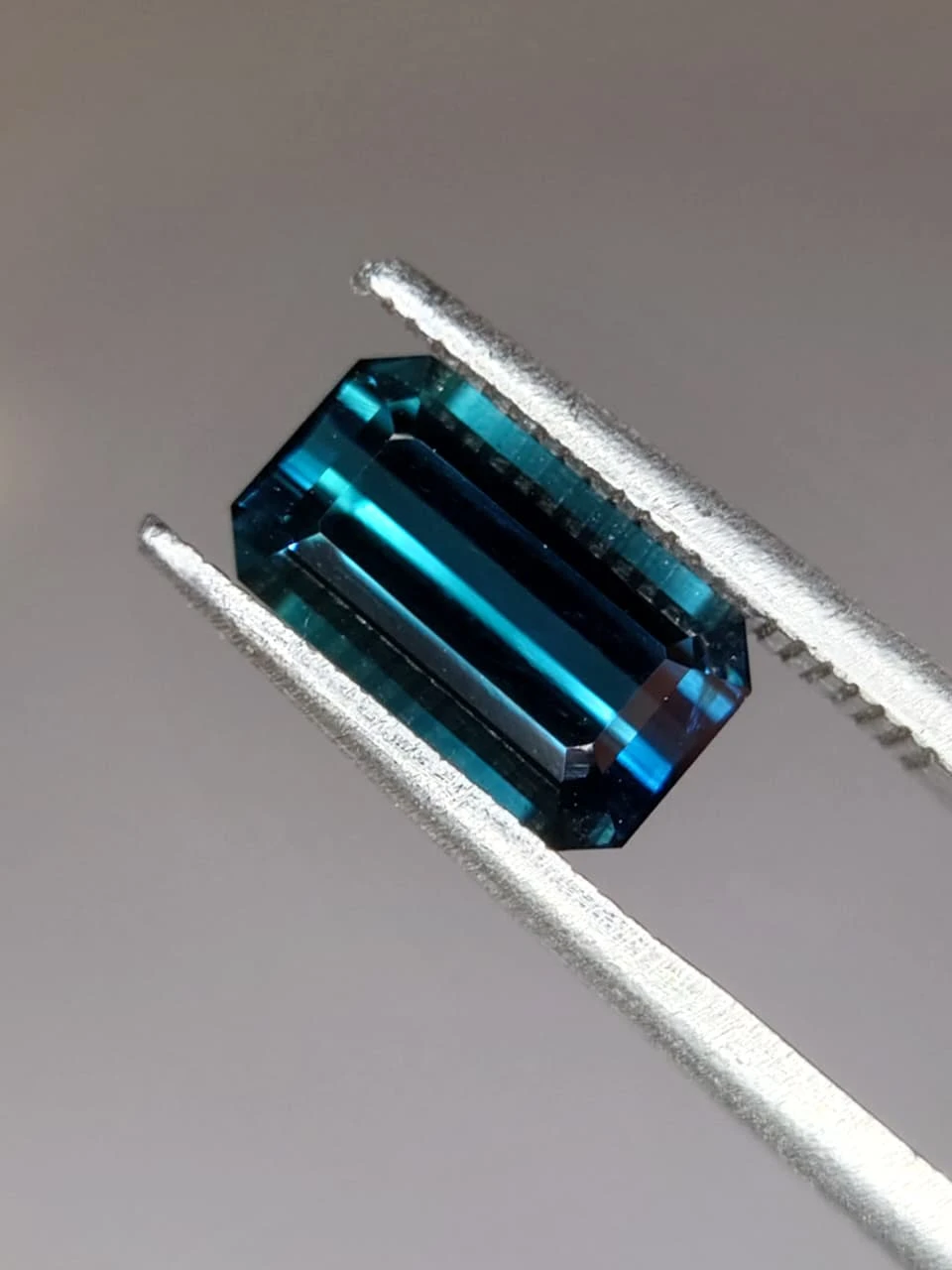 1.7ct Natural Emerald Cut Indicolite Tourmaline from Afghanistan — view 4